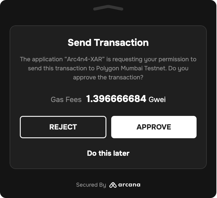 Example: Send Transaction Notification